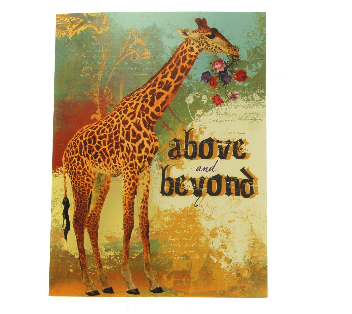 Thank You Card: above and beyond (image of Giraffe)