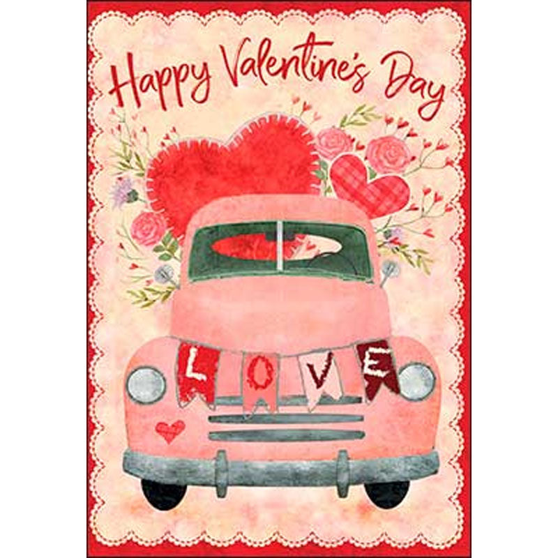 Red Truck Valentine's Card
