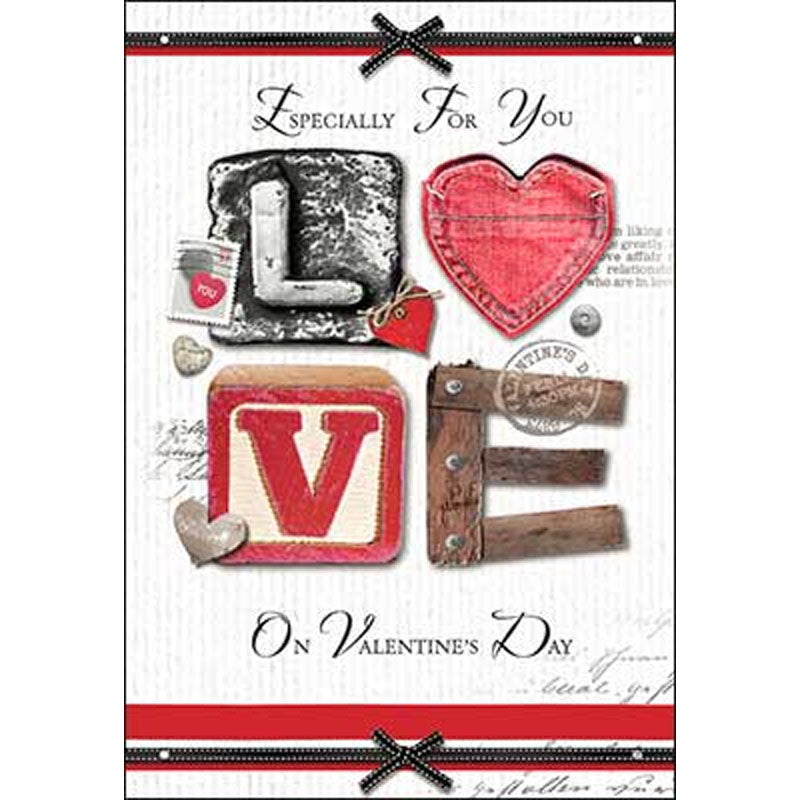 "LOVE, Especially for you on Valentine's Day" Card