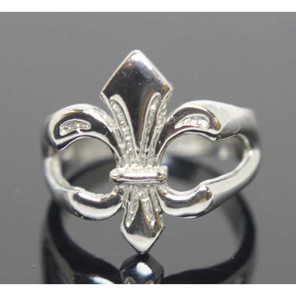 Fleur De Lis Sterling Silver Ring Size 5