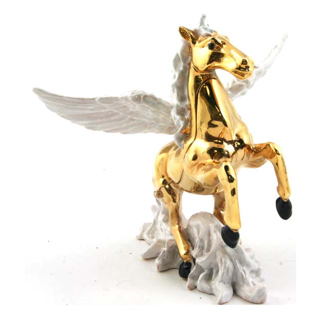 Gold Pegasus with White Wings