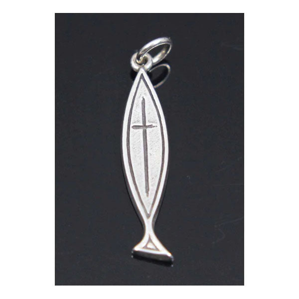 Christian Fish Charm, Sterling Silver