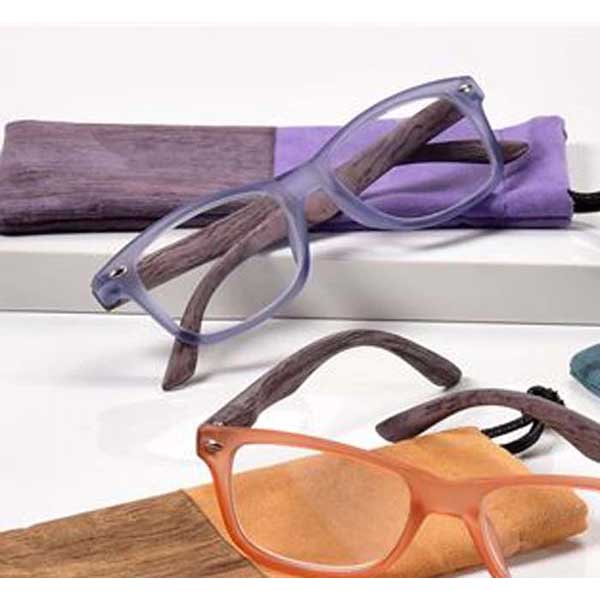 '+2.00 Spring Hinge Glasses with Case-Purple