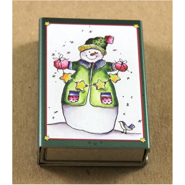Christmas Matchbox Cover - Small - Snowman