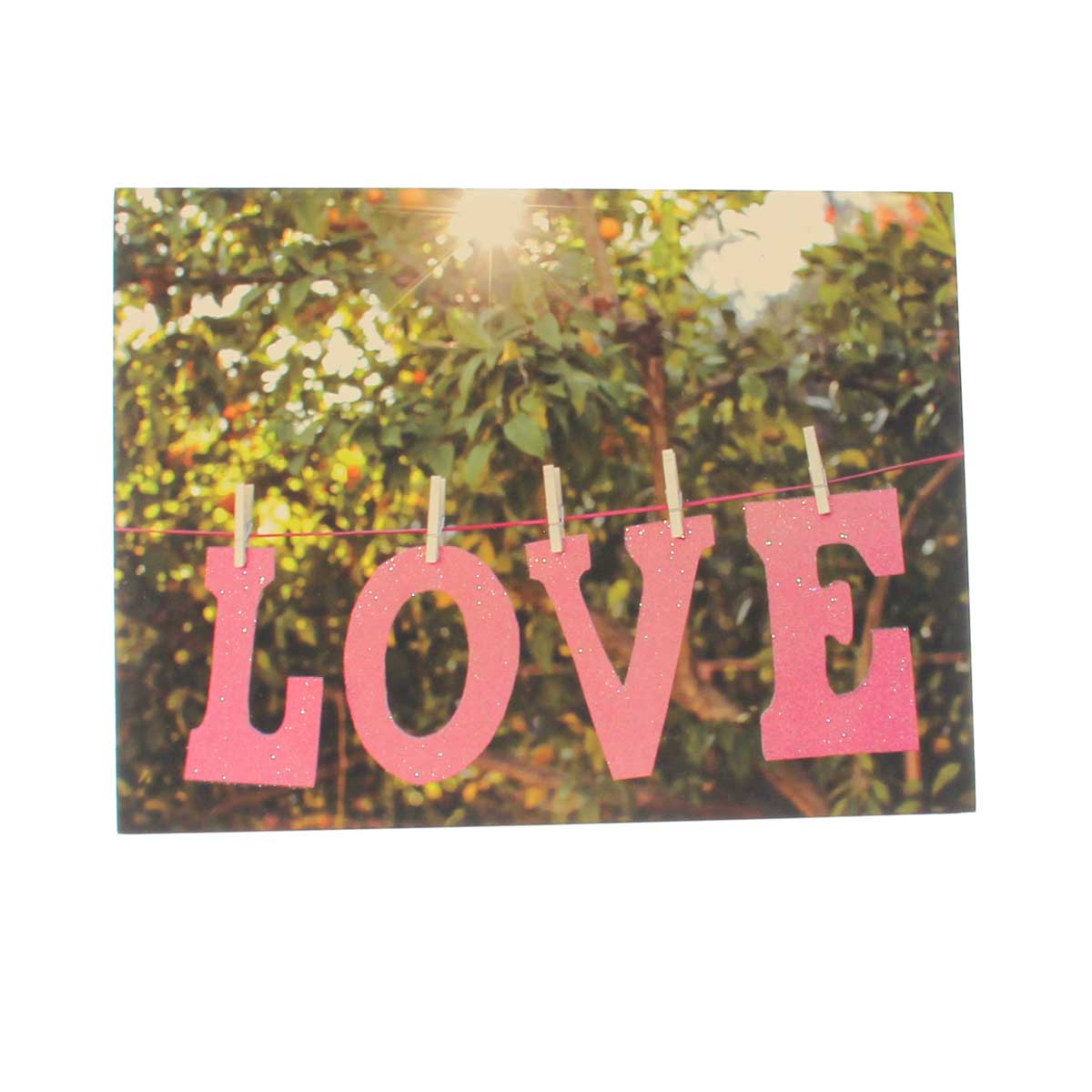 "LOVE" Banner Valentine's Card