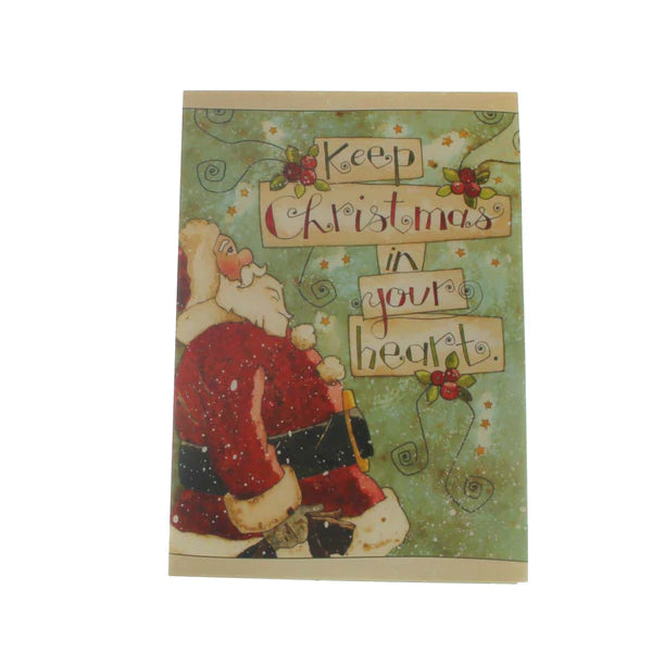 Christmas Cards,  Santa "Keep Christmas in your heart", Box of 10