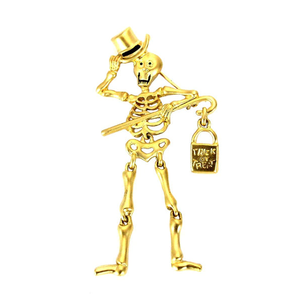 Skeleton Pin Trick or Treat