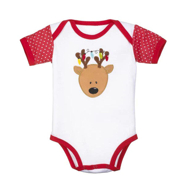 Merry & Bright Reindeer Diaper Shirt
