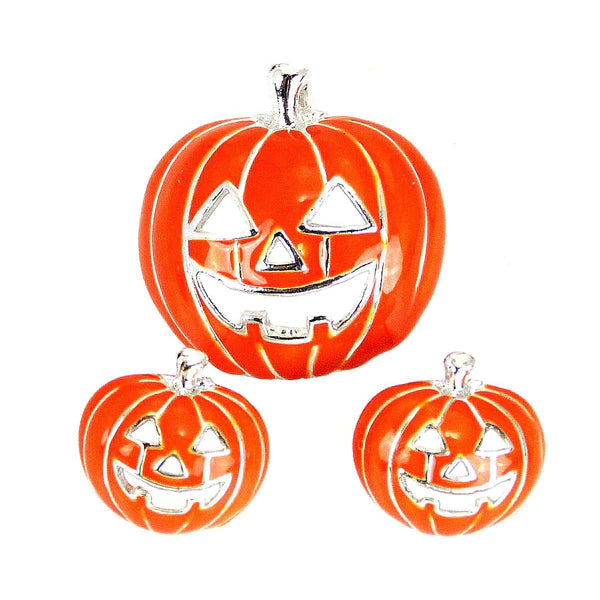 Pumpkin Pin/Pendant & Earrings
