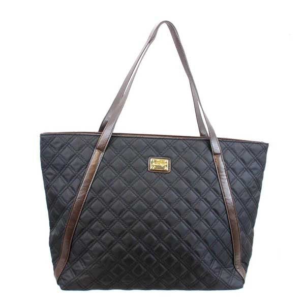 Charlie Paige Black Quilted Tote