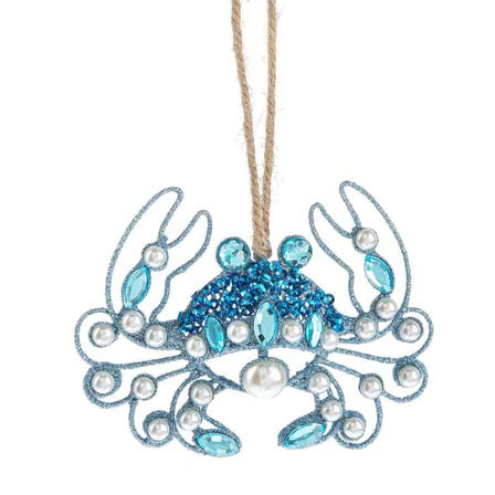 Coastal Blue Crab Acrylic Ornament