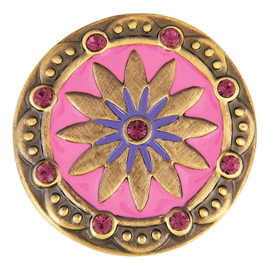 Ginger Snaps Brass Boho - Pink/Purple Snap