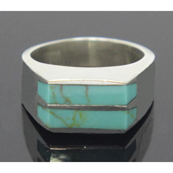 Sterling Silver Turquoise Ring Size 10.5