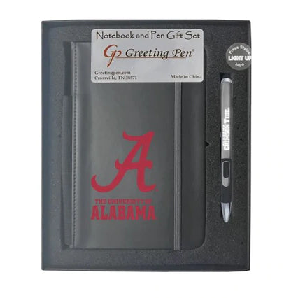 University of Alabama Large Notebook & Light Up Pen Set