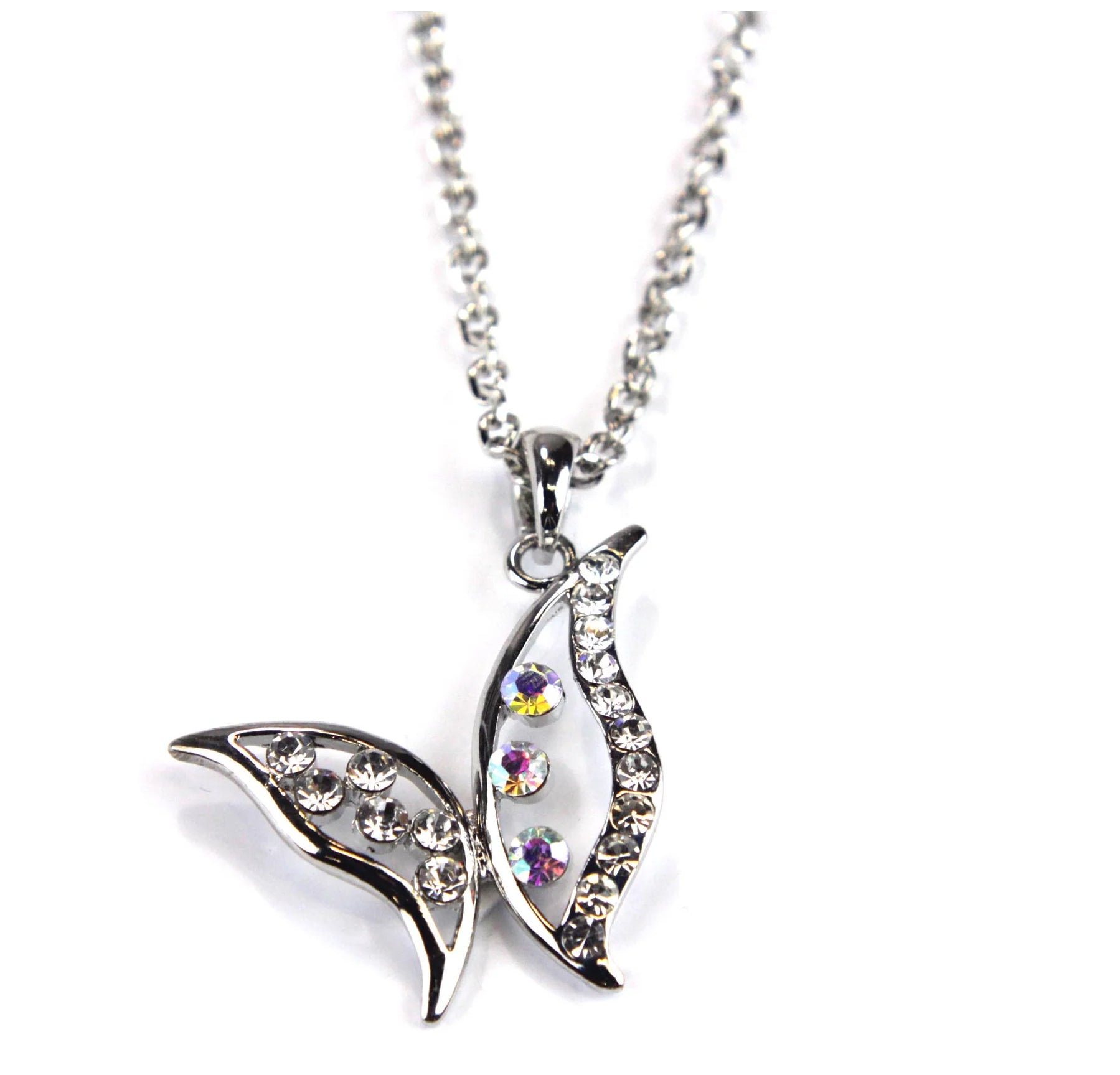Butterfly Necklace, Rhinestone