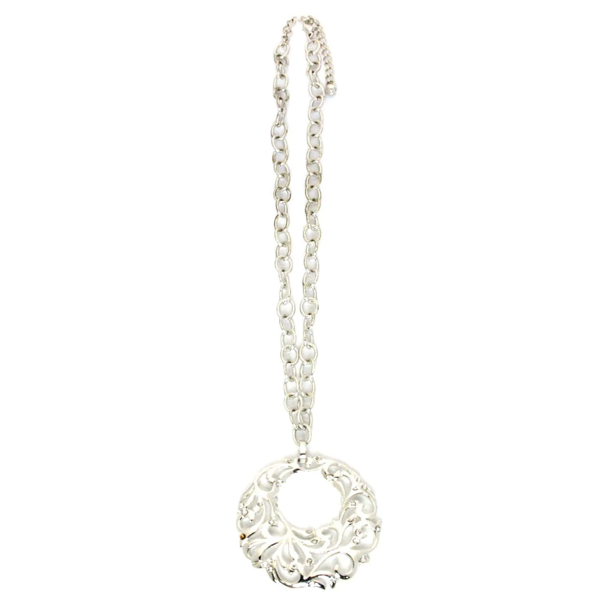 Necklace w/ Silver Filigree Circle