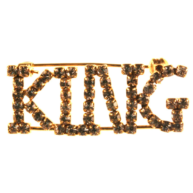 King Rhinestone Pin