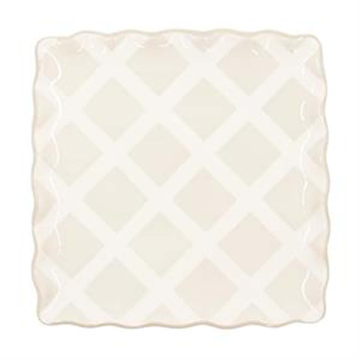 Taupe White Dinner Plate